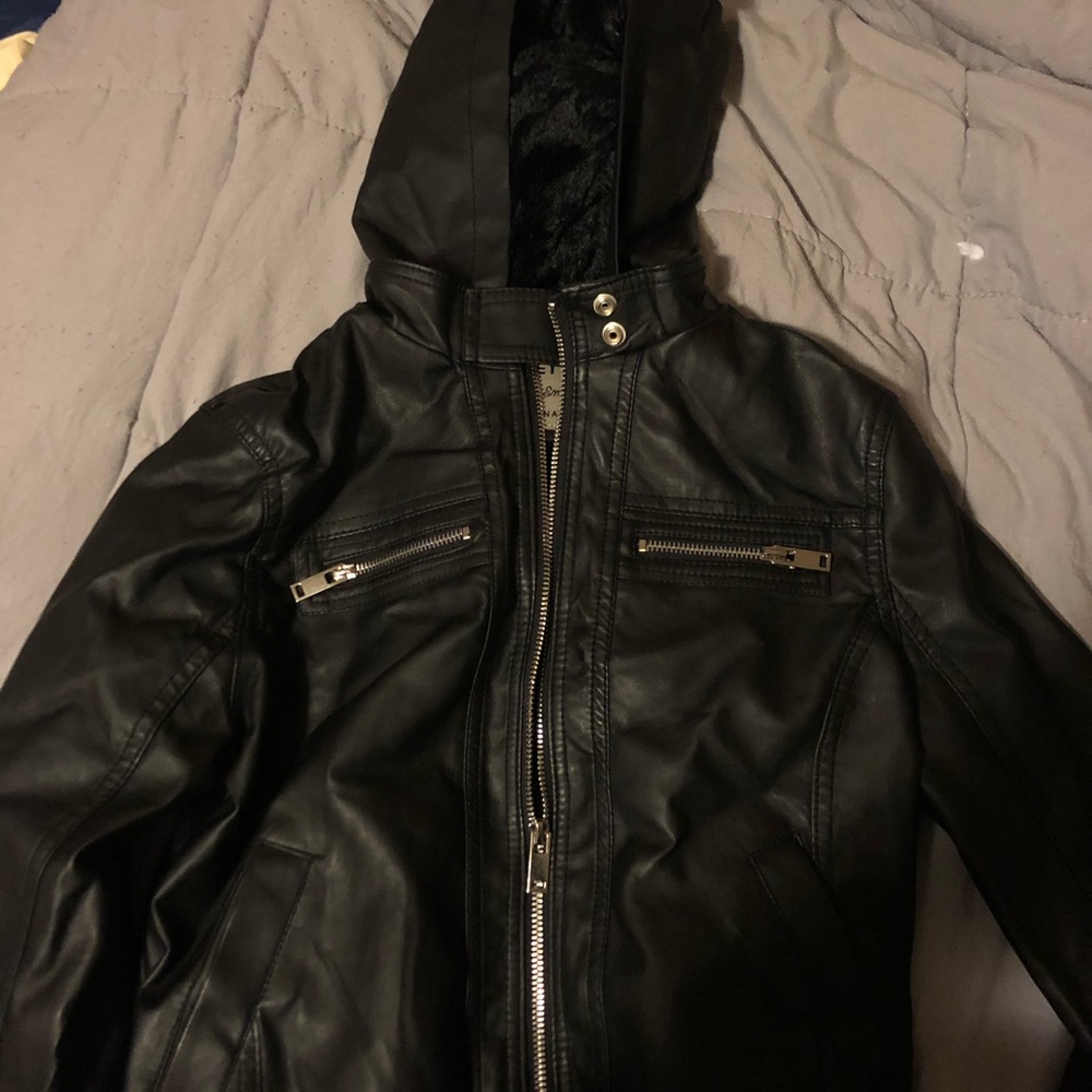 Ashley by 26 international leather jacket with fur